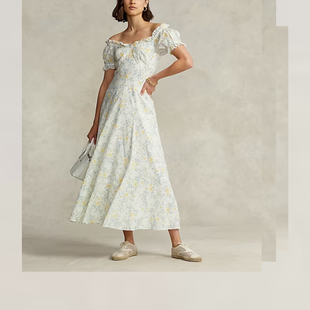 Polo Ralph Lauren Floral Off-Shoulder Maxi Dress